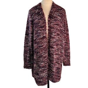 Lane Bryant Womens Colorful Marled Eyelash Knit Sweater Cardigan NWT Size 18/20